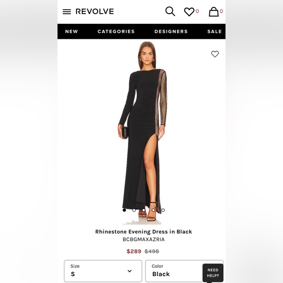 revolve black formal dress Black Long Sleeve Gown